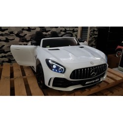 AMG  GTR Mercedes kinderauto 2 persoons 2×12 volt 2.4G RC 4WD wit