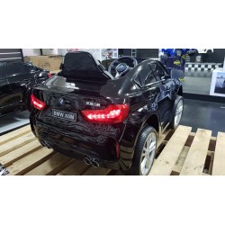 ELEKTRISCHE KINDERAUTO BMW X6M METALLIC ZWART 12V 2.4G