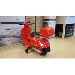 Vespa GTS ELEKTRISCHE kinderscooter rood 12 volt