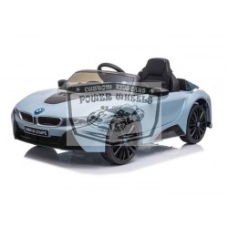 Elektrische kinderauto BMW i8 COUPE12V 2.4G RC 1 persoons BLAUW