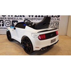 Ford Mustang GT elektrische kinderauto 12v 2.4g wit