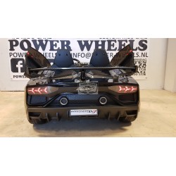 Lamborghini Aventador SVJ 12v 2.4g 2 persoons elektrische kinderauto metallic zwart