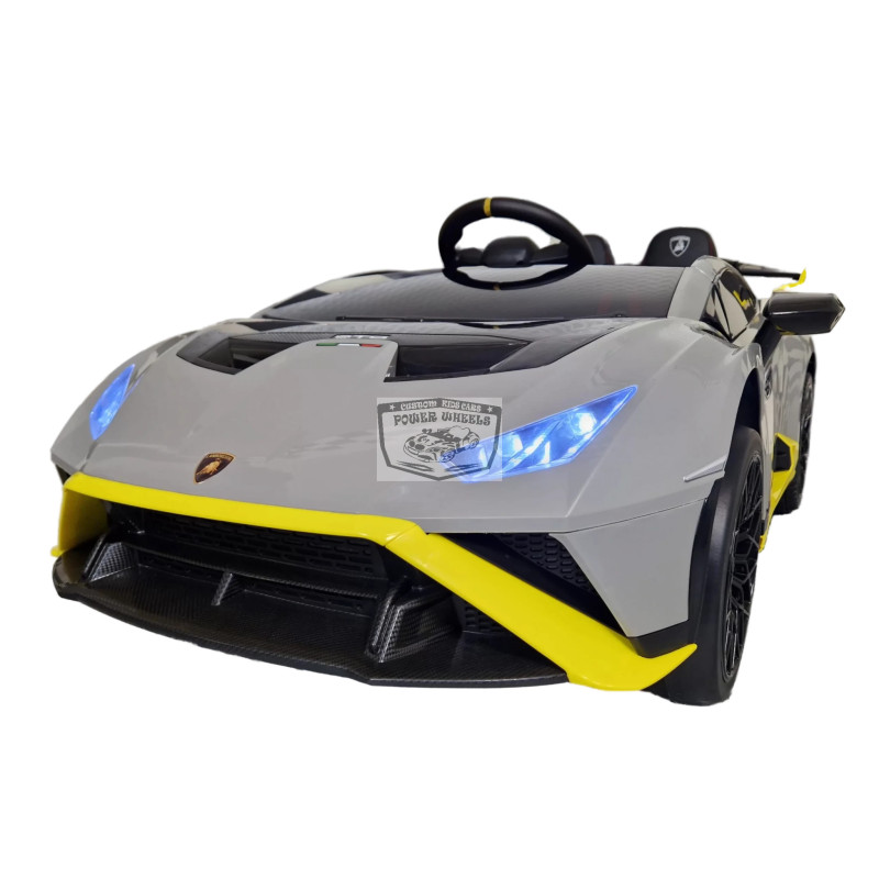 Lamborghini Huracan STO drift Elektrische kinderauto 12v grijs