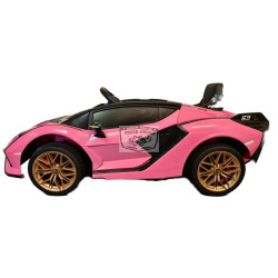Lamborghini Sian elektrische kinderauto roze 12V 2.4G