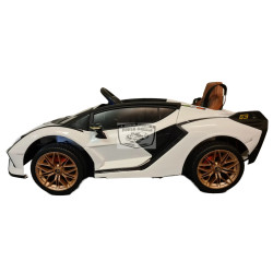 Lamborghini Sian elektrische kinderauto WIT 12V 2.4G