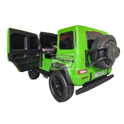 Mercedes G63 AMG 4×4 24 volt elektrische kinderauto mat groen 2 persoons