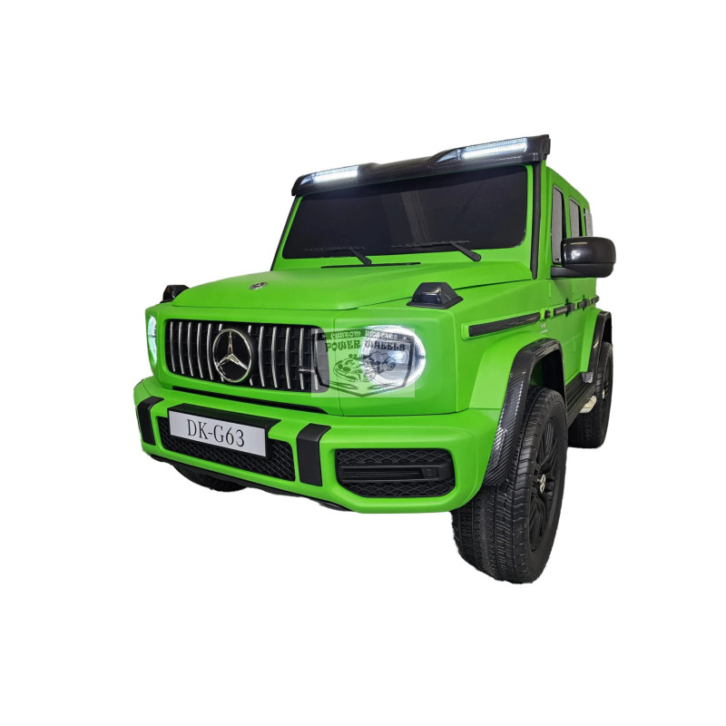 Mercedes G63 AMG 4×4 24 volt elektrische kinderauto mat groen 2 persoons