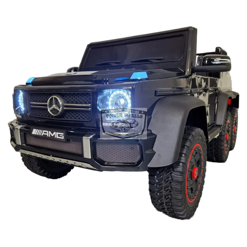 MERCEDES G63 6×6 AMG ELEKTRISCHE KINDERAUTO 12V 2.4G METALLIC ZWART