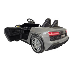 Audi R8 XXL 2 persoons 24 volt Elektrische Kinderauto grijs