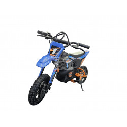 Elektrische kindercrossmotor X-Bike 24 volt blauw